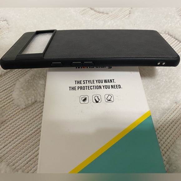 # 4 - Google Pixel 6A Gray leather phone case cover - Picture 9 of 10